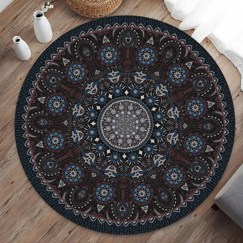 Bruin retro tapijt polyester grafisch gebied tapijt wasbaar tapijt voor woningdecoratie