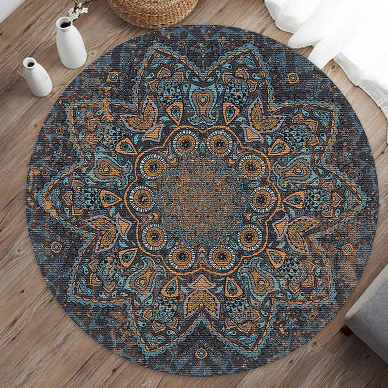 Bruin retro tapijt polyester grafisch gebied tapijt wasbaar tapijt voor woningdecoratie