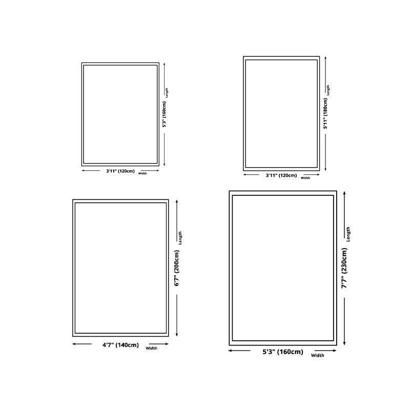 Modern Rug Polyester Geometry Area Rug Stain Resistant Rug for Home Decor