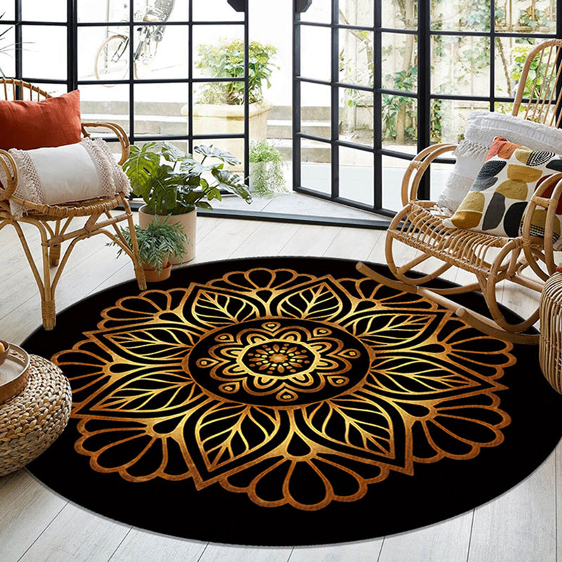 Vintage Teppich Polyester Grafik Teppich Färbung widerstandsfähiger Teppich für Wohnkultur