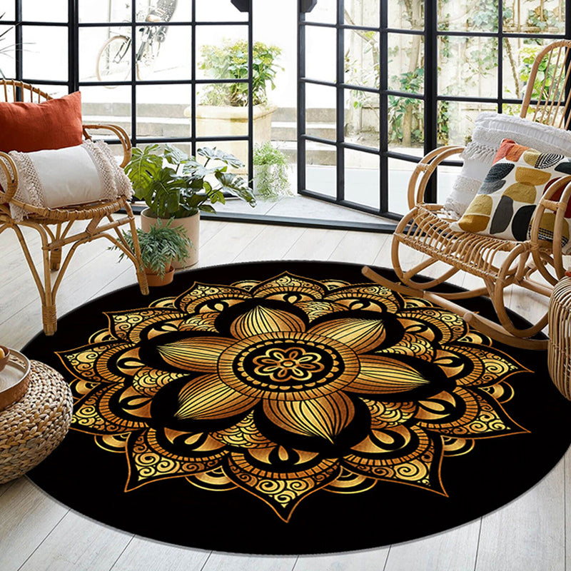 Vintage Teppich Polyester Grafik Teppich Färbung widerstandsfähiger Teppich für Wohnkultur