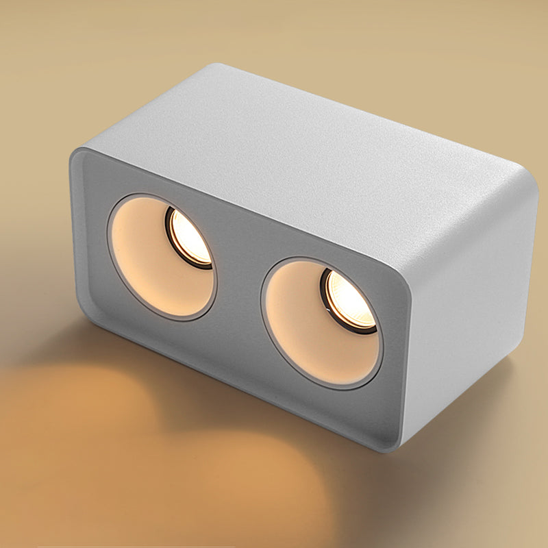 Plafonnier LED de forme rectangulaire, Style Simple et moderne, en aluminium, 2 lumières, montage encastré pour étude