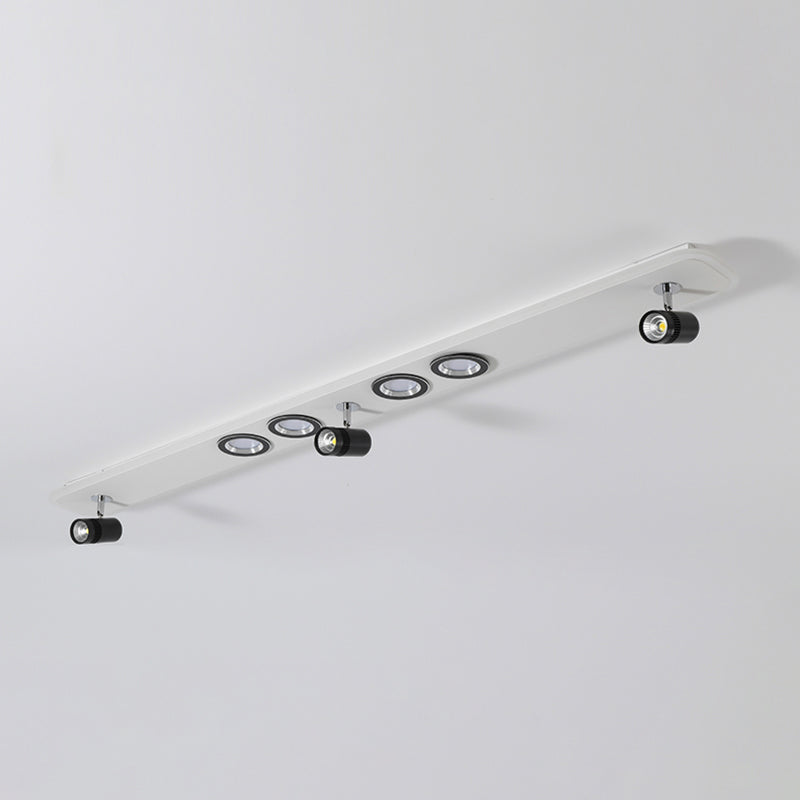 Plafonnier LED sur Rail en forme d'ellipse, montage encastré en fer, Style moderne et Simple, pour allée de salon