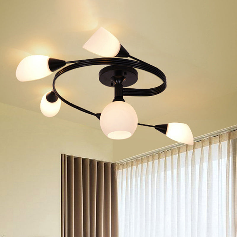 Luminaires encastrés en verre à cône contemporain pour salon