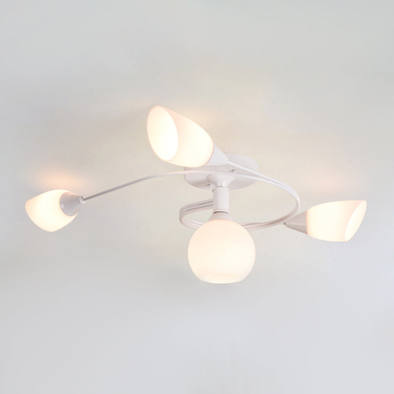 Luminaires encastrés en verre à cône contemporain pour salon