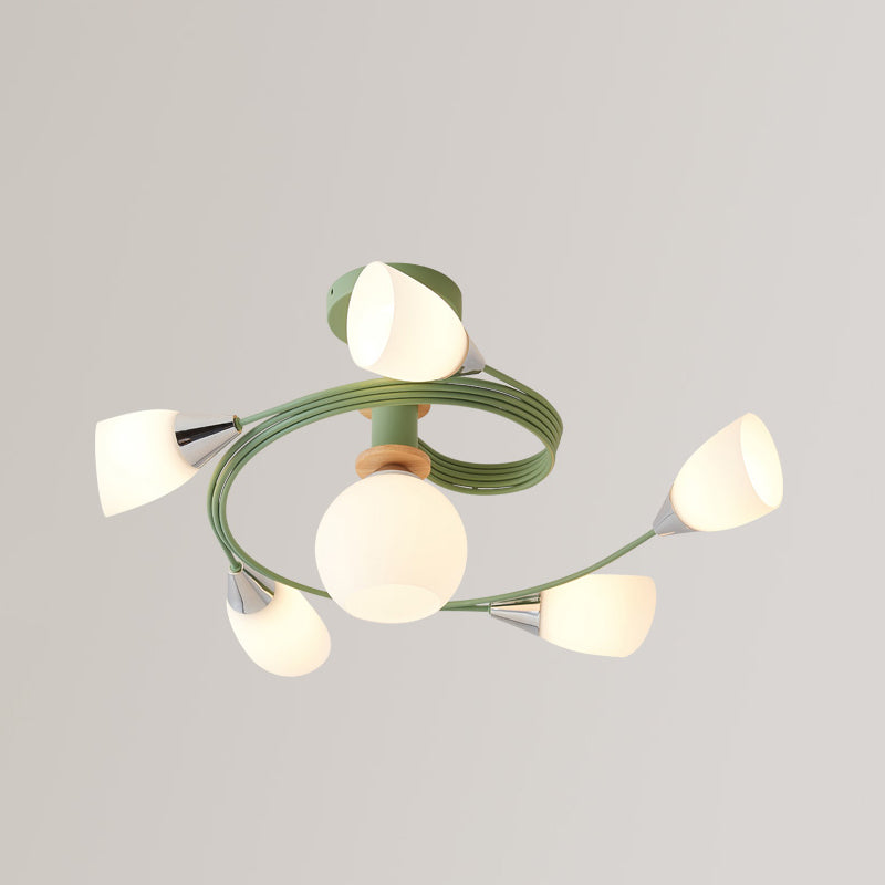 Luminaires encastrés en verre à cône contemporain pour salon