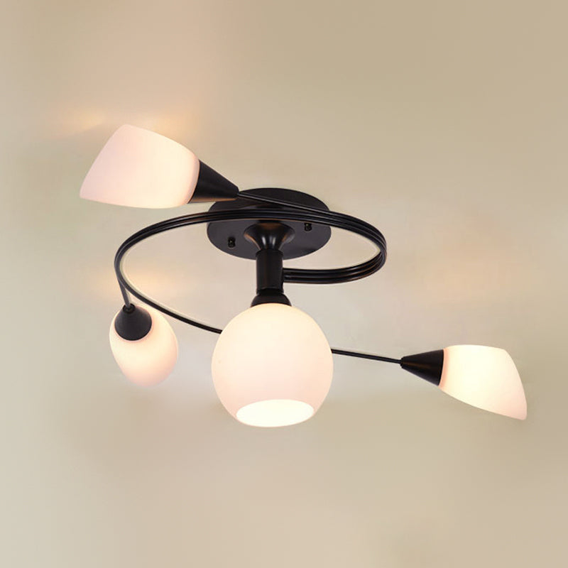 Luminaires encastrés en verre à cône contemporain pour salon