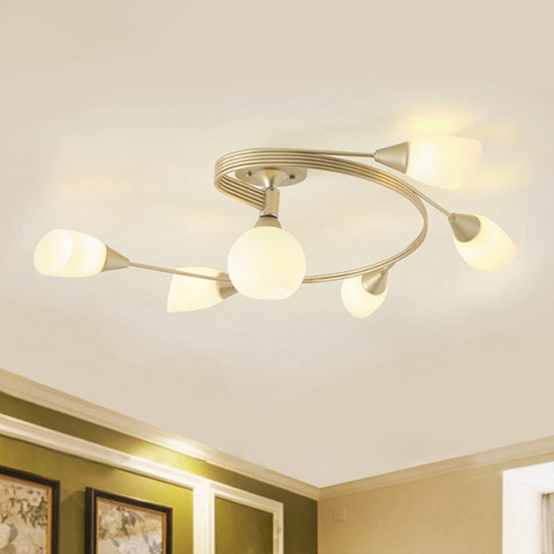 Luminaires encastrés en verre à cône contemporain pour salon