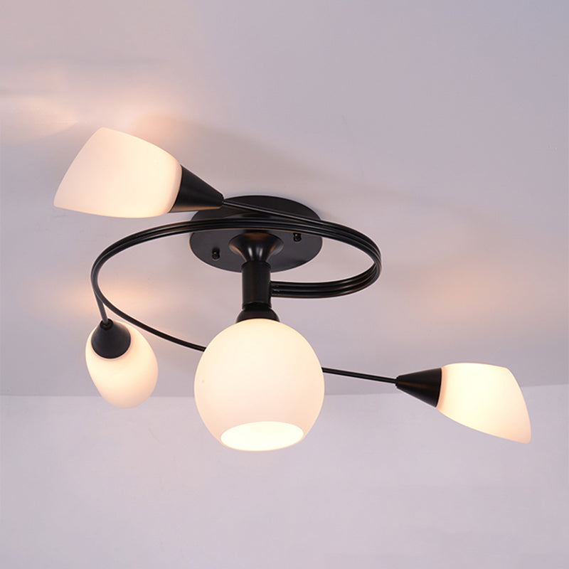 Luminaires encastrés en verre à cône contemporain pour salon