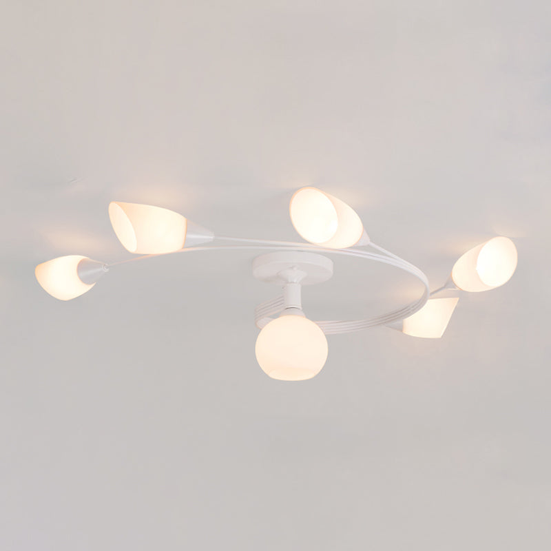 Luminaires encastrés en verre à cône contemporain pour salon