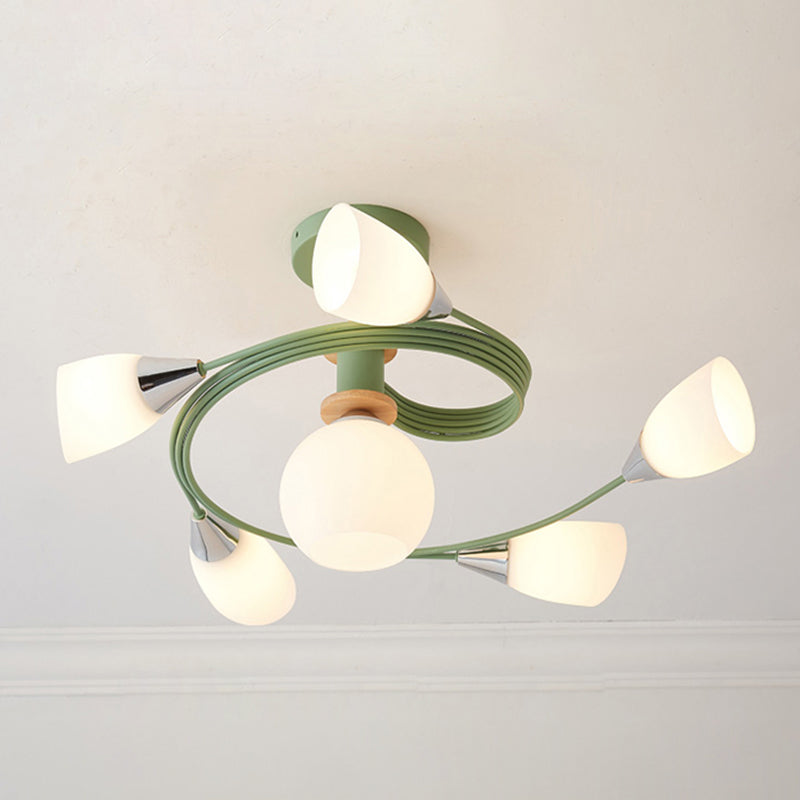 Luminaires encastrés en verre à cône contemporain pour salon