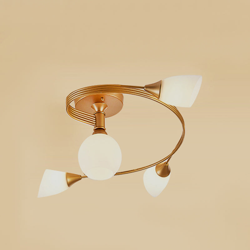 Luminaires encastrés en verre à cône contemporain pour salon