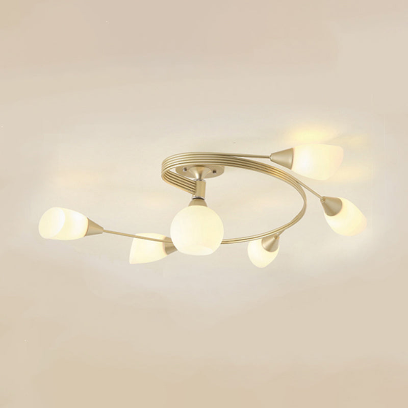 Luminaires encastrés en verre à cône contemporain pour salon