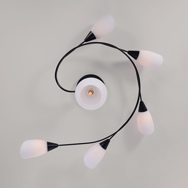 Luminaires encastrés en verre à cône contemporain pour salon