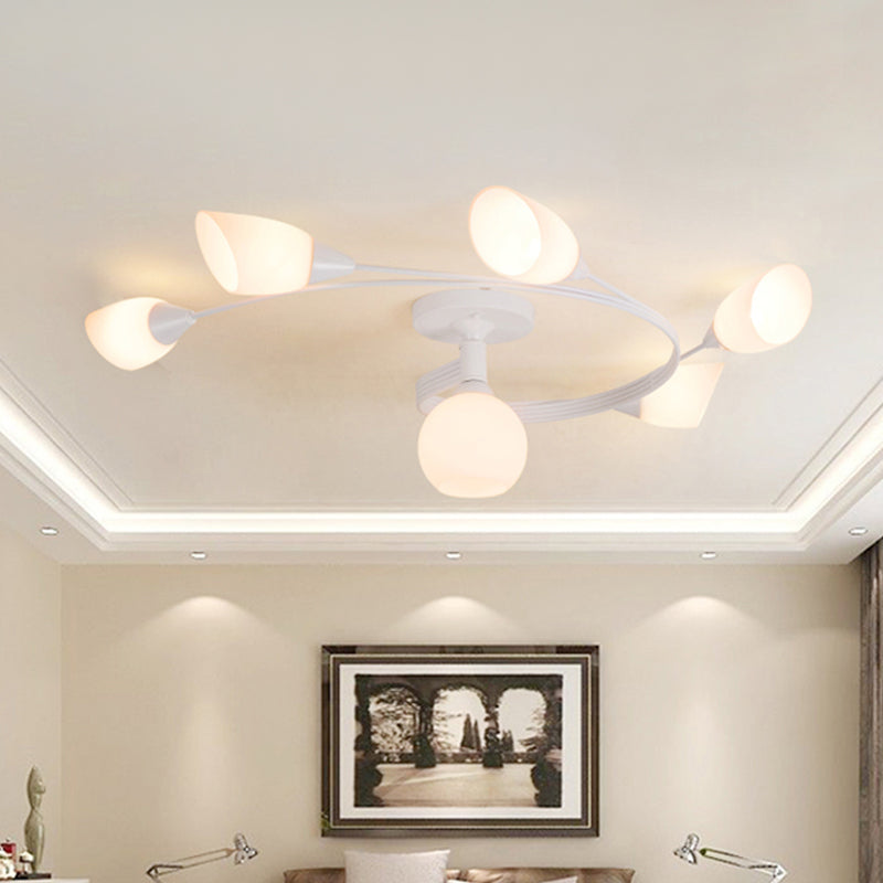 Luminaires encastrés en verre à cône contemporain pour salon