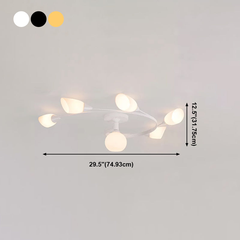 Luminaires encastrés en verre à cône contemporain pour salon