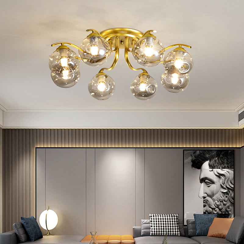 Dekorative Unterputzleuchte aus Glas für das Wohnzimmer