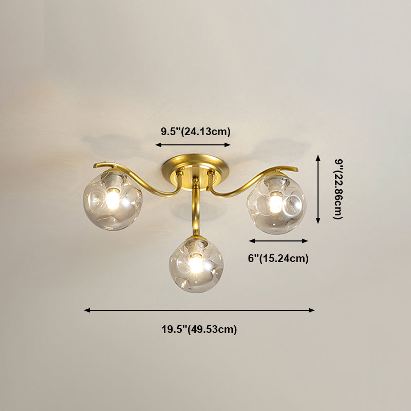 Dekorative Unterputzleuchte aus Glas für das Wohnzimmer