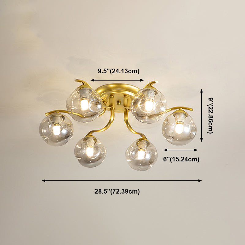 Dekorative Unterputzleuchte aus Glas für das Wohnzimmer