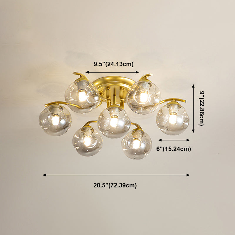 Dekorative Unterputzleuchte aus Glas für das Wohnzimmer