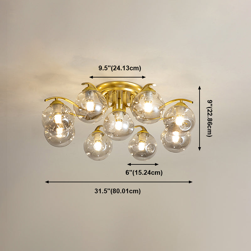 Dekorative Unterputzleuchte aus Glas für das Wohnzimmer