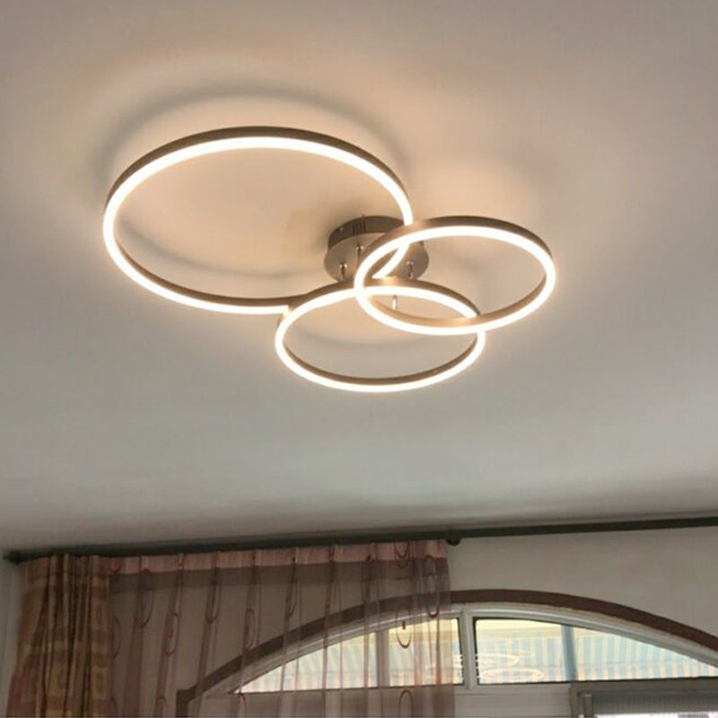 Zeitgenössische runde Einbauleuchte aus Metall in Braun