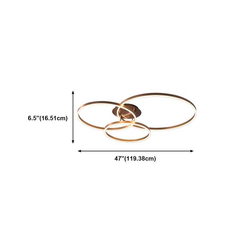 Zeitgenössische runde Einbauleuchte aus Metall in Braun