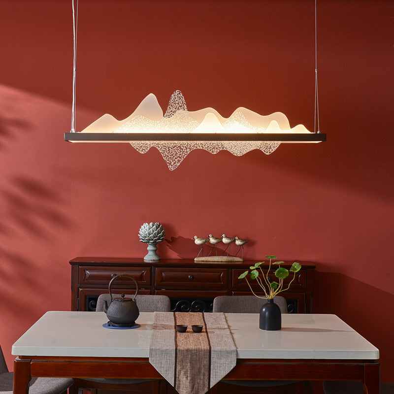 Zeitgenössische Kücheninselbeleuchtung Rechteck Metall 1-Licht Island Lichter