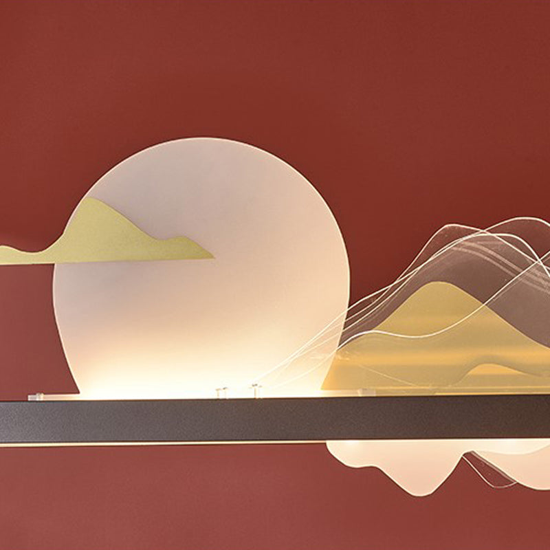 Zeitgenössische Kücheninselbeleuchtung Rechteck Metall 1-Licht Island Lichter