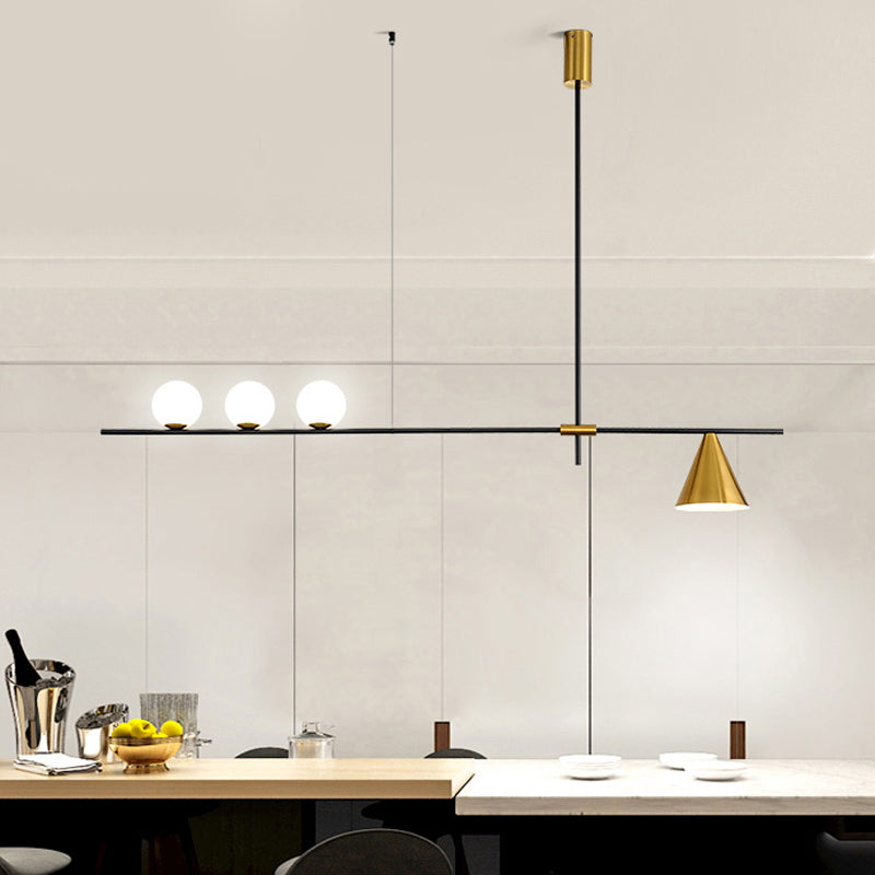 Contemporary Island Light Fixtures Geometric Glass Island Chandelier Lights for Dining Room