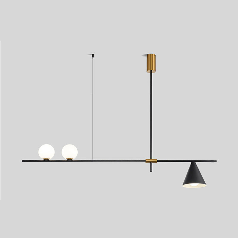 Contemporary Island Light Fixtures Geometric Glass Island Chandelier Lights for Dining Room