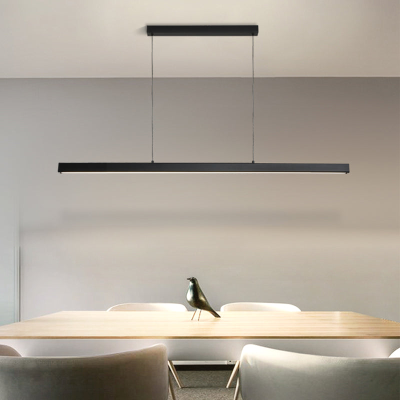 Metal 1-Light Contemporary Pendant Lights Linear Pendant Light Fixture with Acrylic Shade