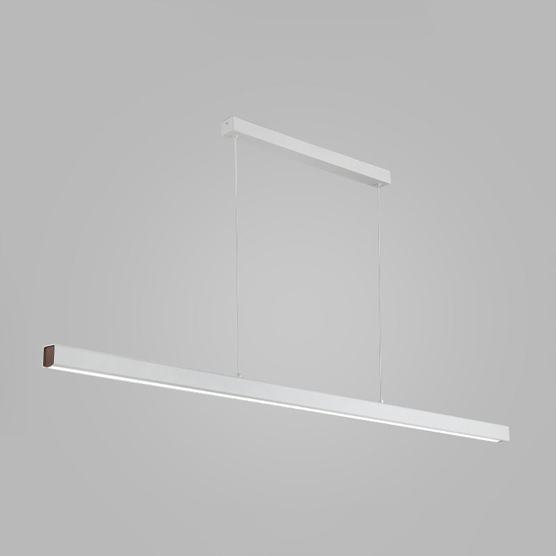 Metal 1-Light Contemporary Pendant Lights Linear Pendant Light Fixture with Acrylic Shade