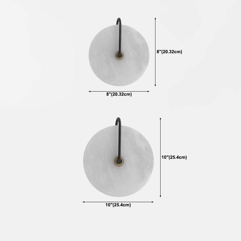Glass Round Wall Sconce Lights Modern Style 1 Light Wall Murd Lamps