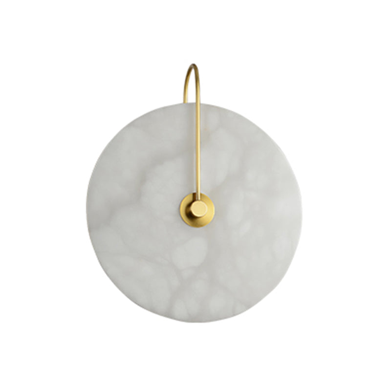 Glass Round Wall Sconce Lights Modern Style 1 Light Wall Murd Lamps