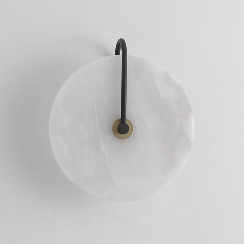 Glass Round Wall Sconce Lights Modern Style 1 Light Wall Murd Lamps