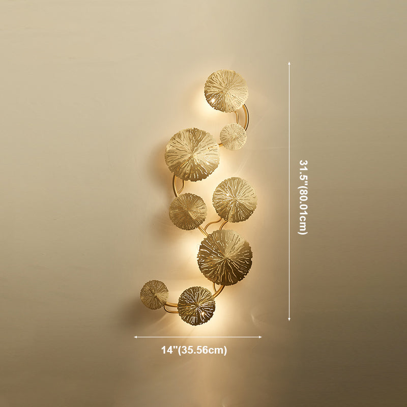 Éclairage mural de forme multiples uniques Éclairage mural métallique de style moderne en laiton
