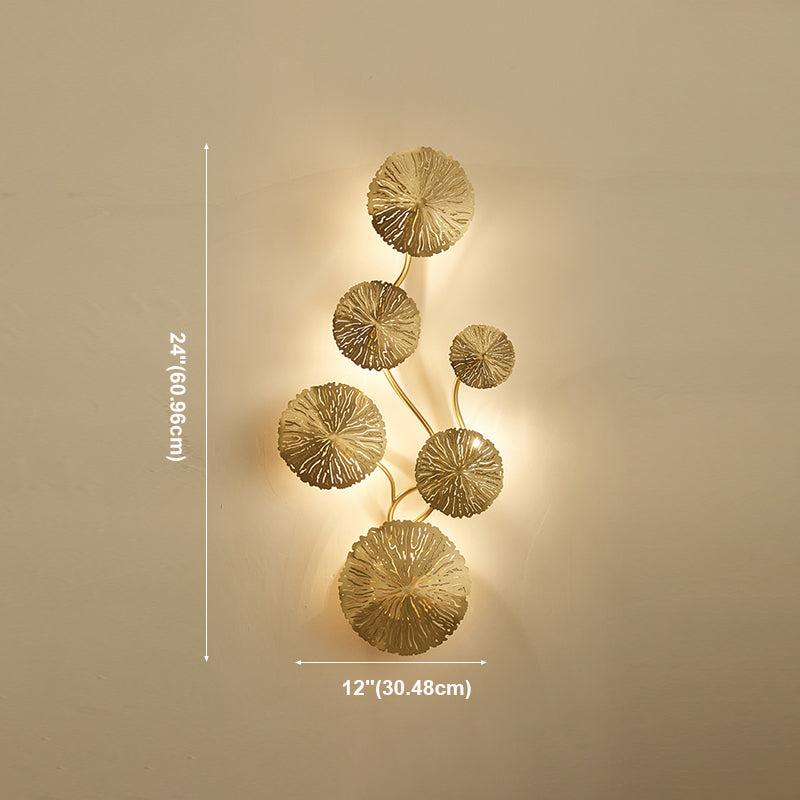 Éclairage mural de forme multiples uniques Éclairage mural métallique de style moderne en laiton