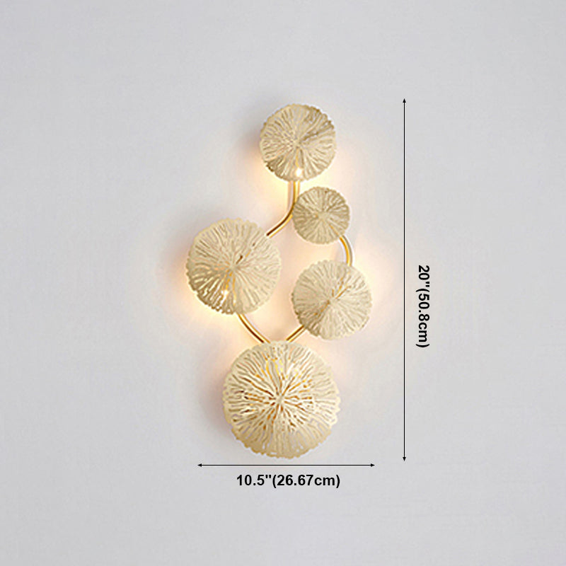 Éclairage mural de forme multiples uniques Éclairage mural métallique de style moderne en laiton