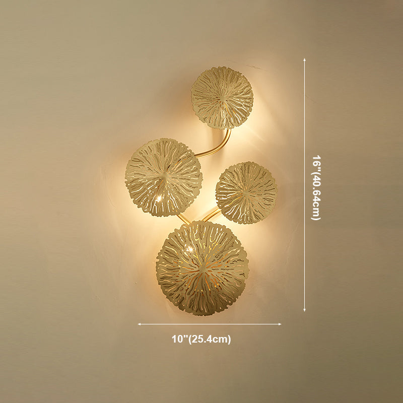 Éclairage mural de forme multiples uniques Éclairage mural métallique de style moderne en laiton