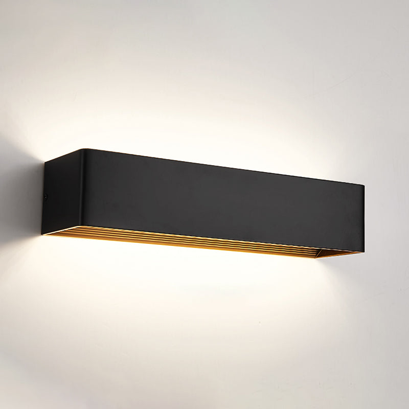 Forme carrée en métal applique de style moderne 2 lumières