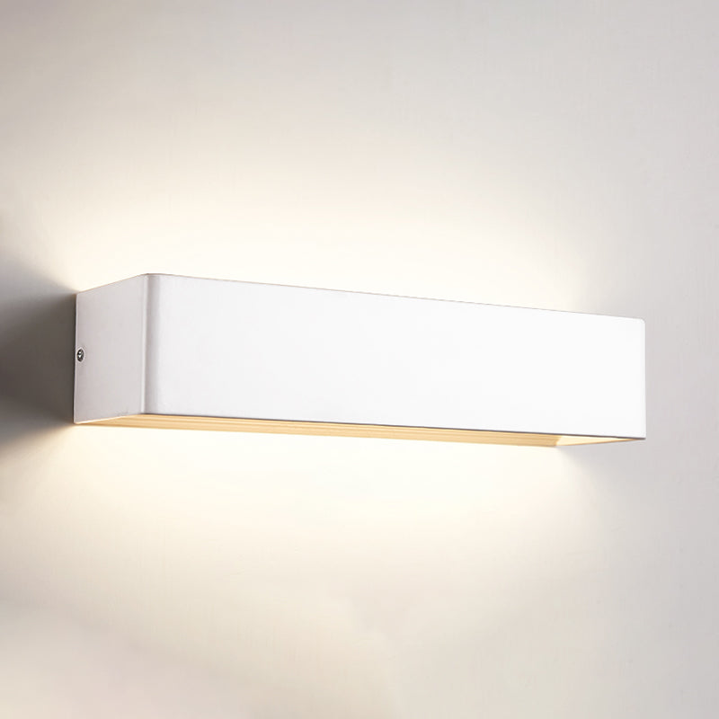 Forme carrée en métal applique de style moderne 2 lumières