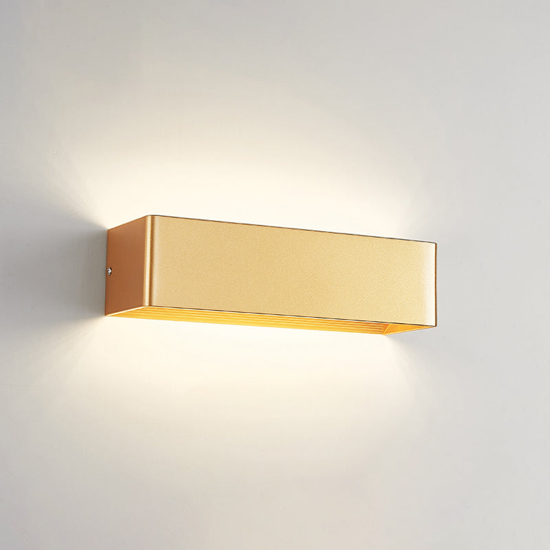 Forme carrée en métal applique de style moderne 2 lumières