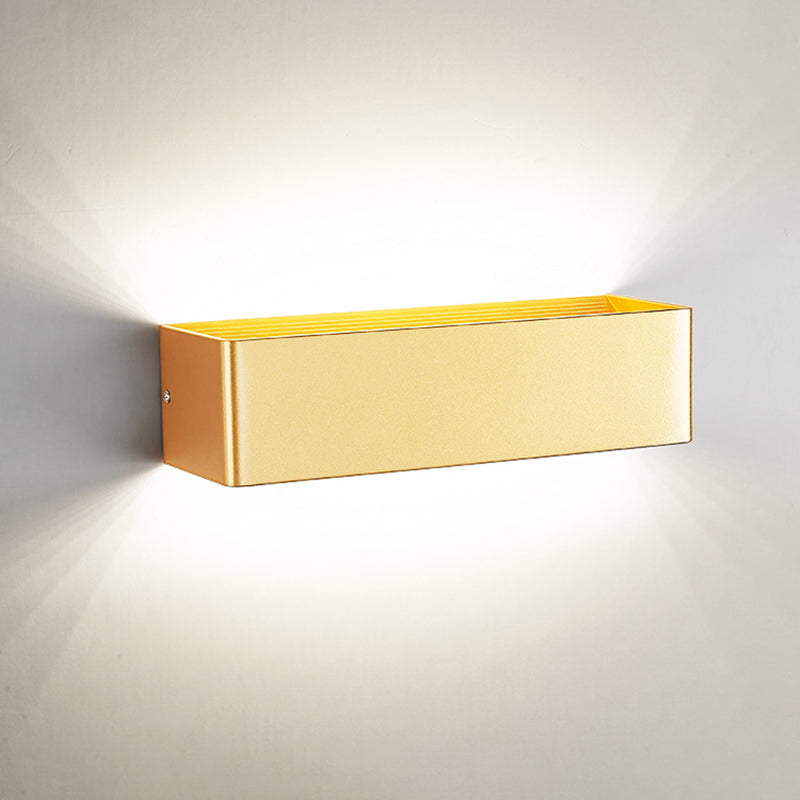 Forme carrée en métal applique de style moderne 2 lumières