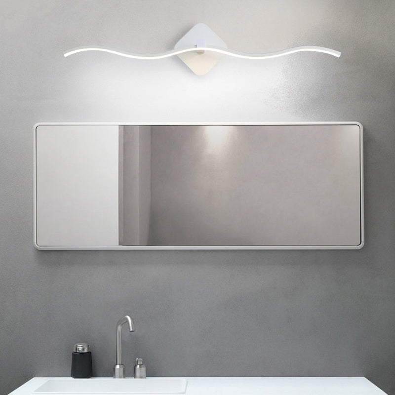 Linear Shape Metal Wall Sconce Modern Style 1 Light Mirror Wall Lighting Fixtures