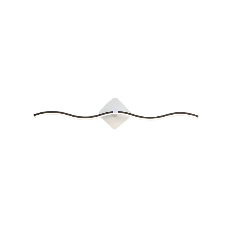 Linear Shape Metal Wall Sconce Modern Style 1 Light Mirror Wall Lighting Fixtures