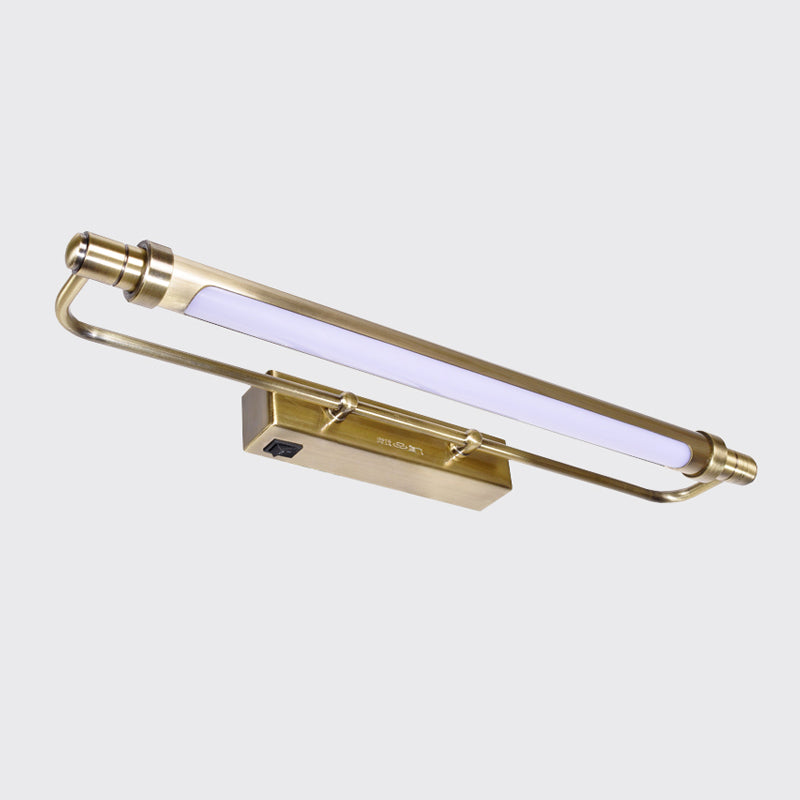 Lineaire vorm metalen wandwandcontract Moderne stijl Single Light Mirror Wand gemonteerd licht