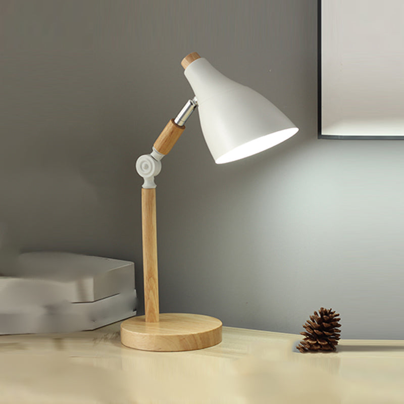 Moderne stijl conische tafellamp metaal 1-licht nachtkastje lamp