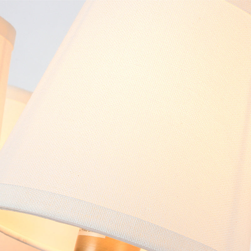 Plafond traditionnel pendentif en tissu de cône de lumière