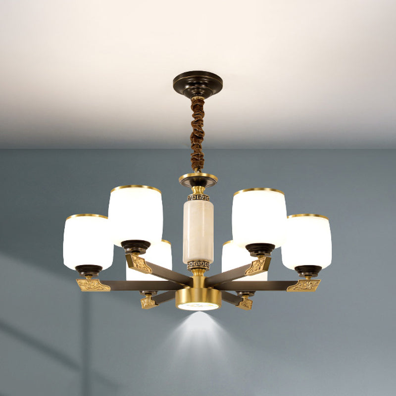 Multi Light Cylindrical Branch Hanging Pendant Modern Style Metal Hanging Lighting